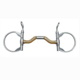 FG Antique Clinician Hinged Dee Ring Snaffle Bit w/Leather - FG Pro Shop Inc.